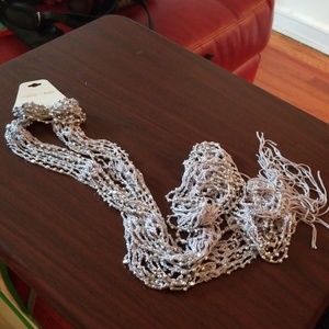 With Tags Sophia & Kate Silver Fashion Scarf.